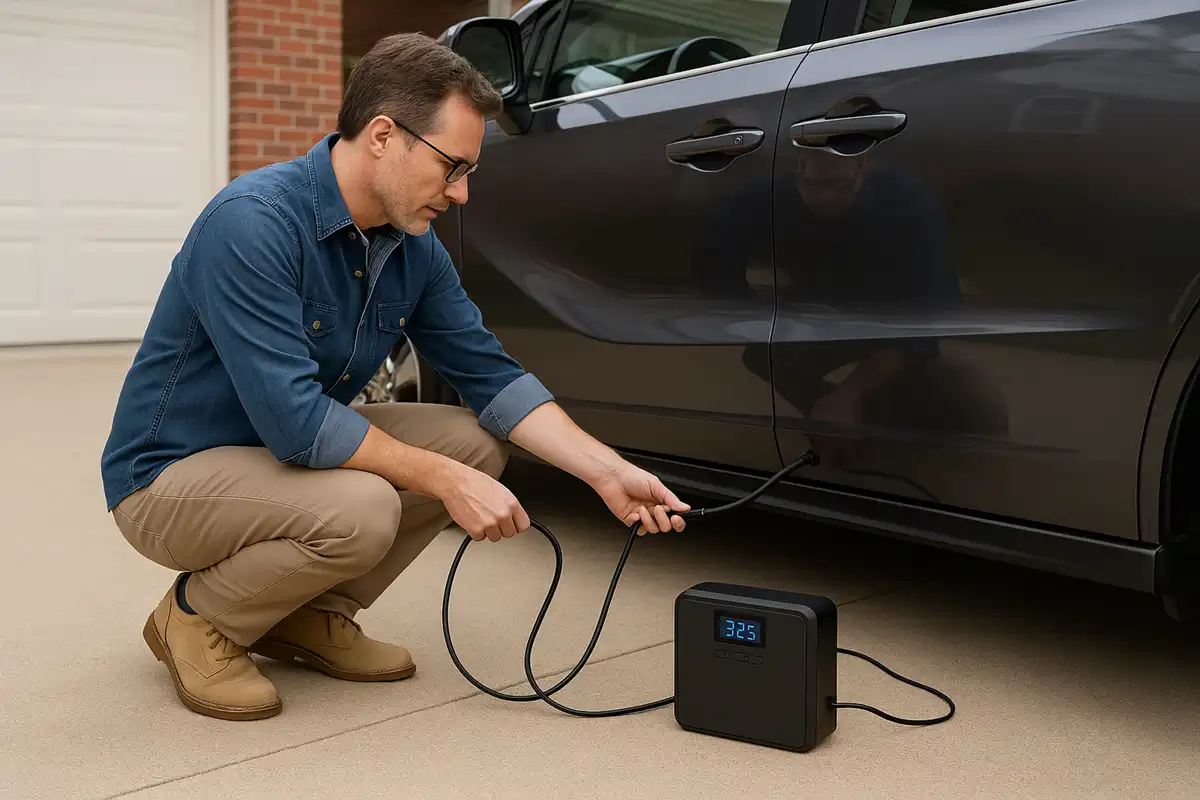 How to Put Air in a Tire with a Portable Air Compressor